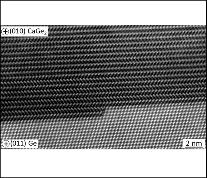 Atomically sharp epitaxial interface grown by MBE (TEM)